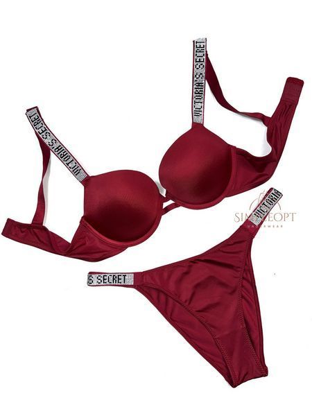 Комплект VICTORIA'S SECRET T8030 D T8030_Бордовий фото