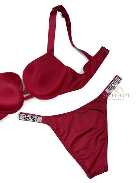 Комплект VICTORIA'S SECRET T8030 D T8030_Бордовий фото